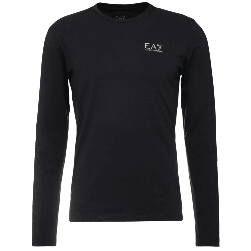 Cotton Black Long Sleeve T-Shirt