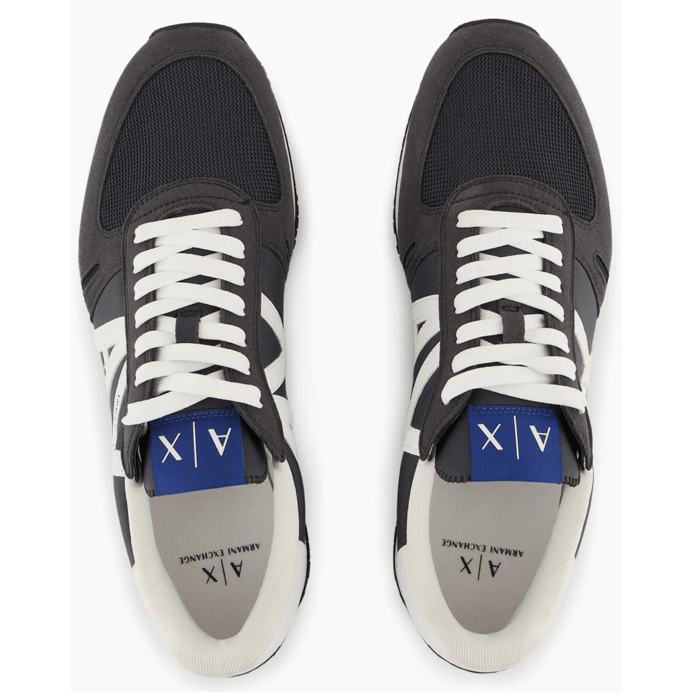 Eco Suede Mesh Navy Trainer