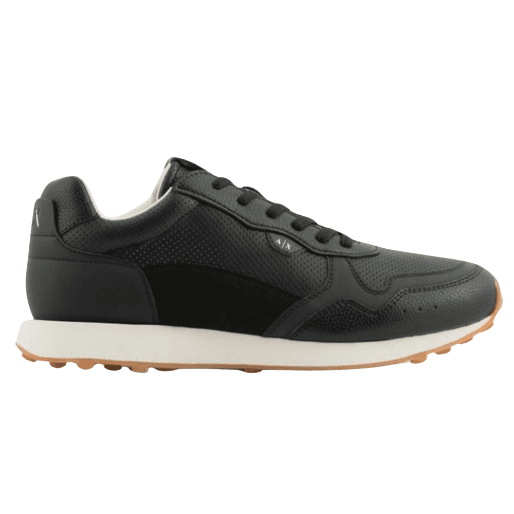 Perforated Leather Black Sneaker Trainer