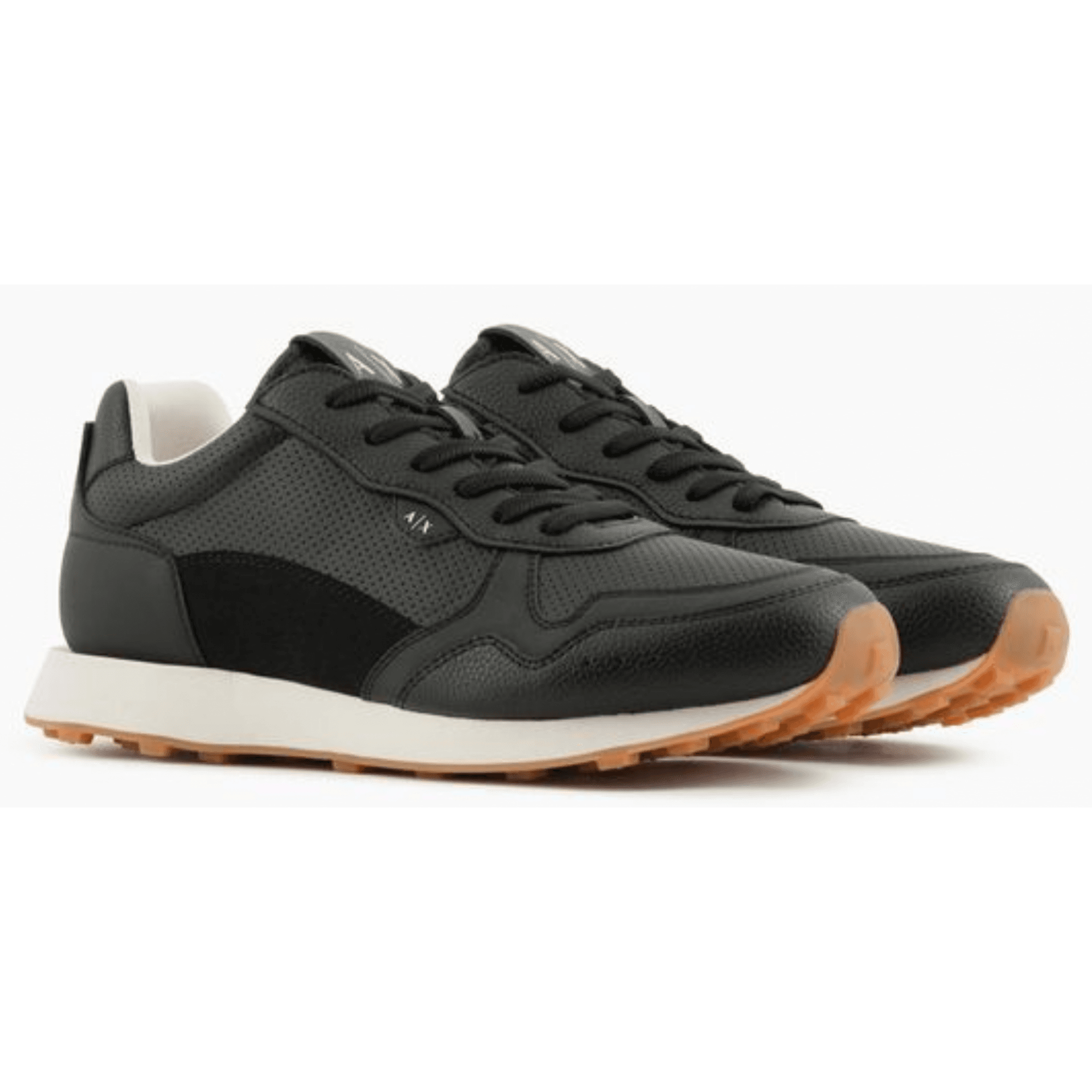Perforated Leather Black Sneaker Trainer