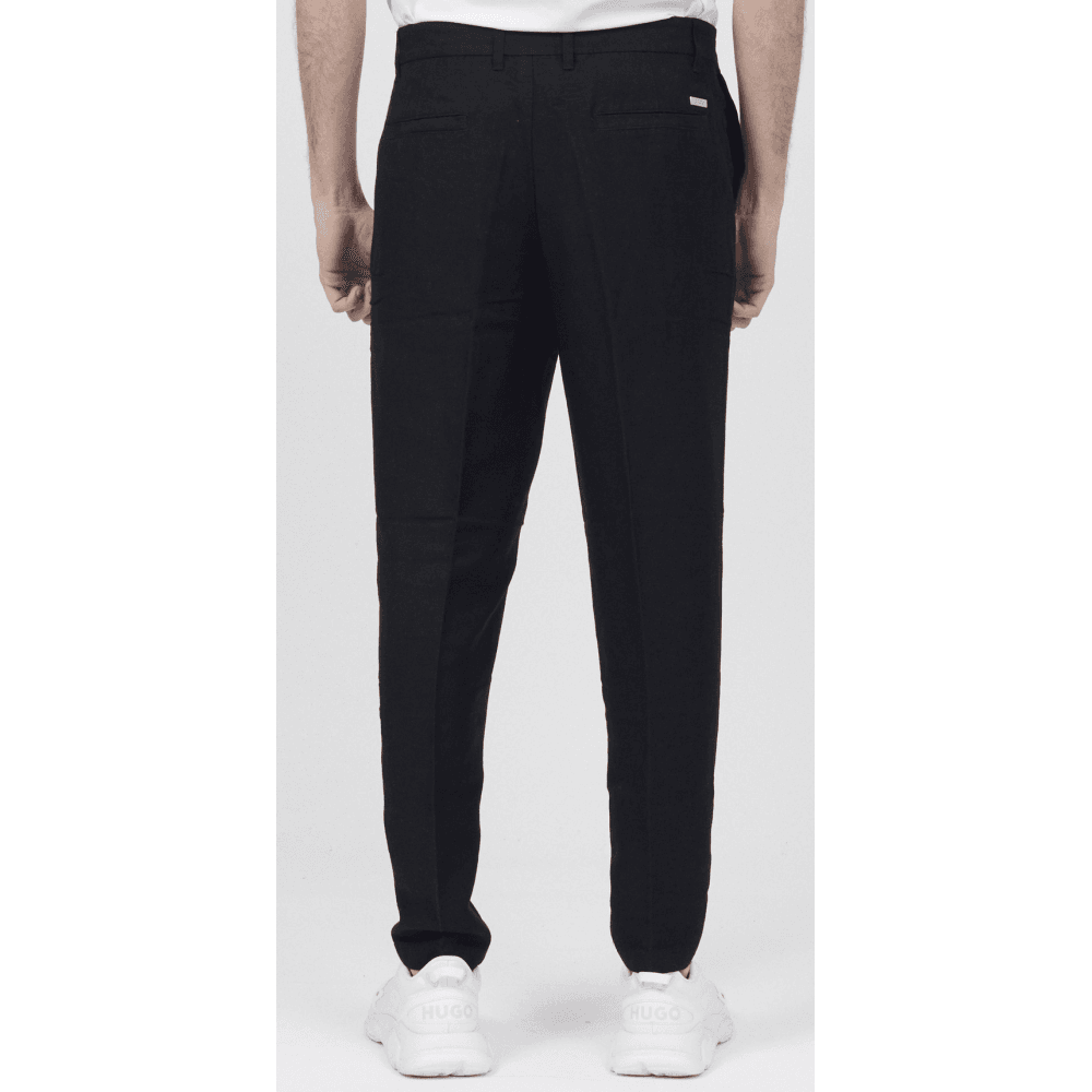 Cotton Black Linen Trousers
