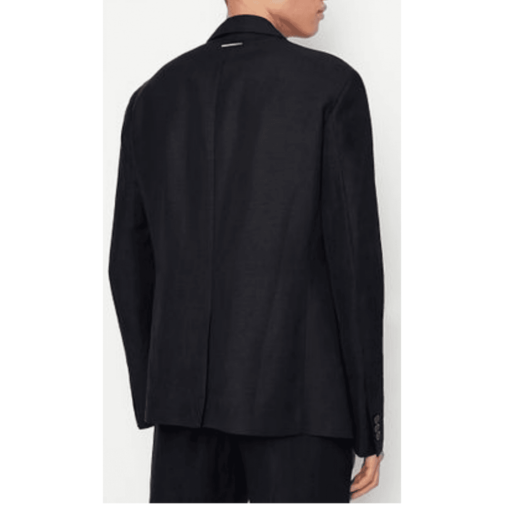 Cotton Navy Linen Blazer