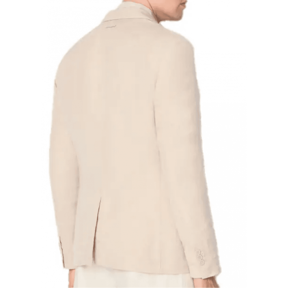 Cotton Beige Linen Blazer