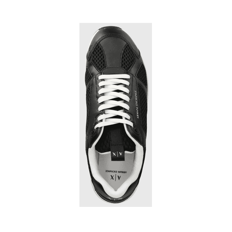 Eco Leather/Mesh Black Trainer