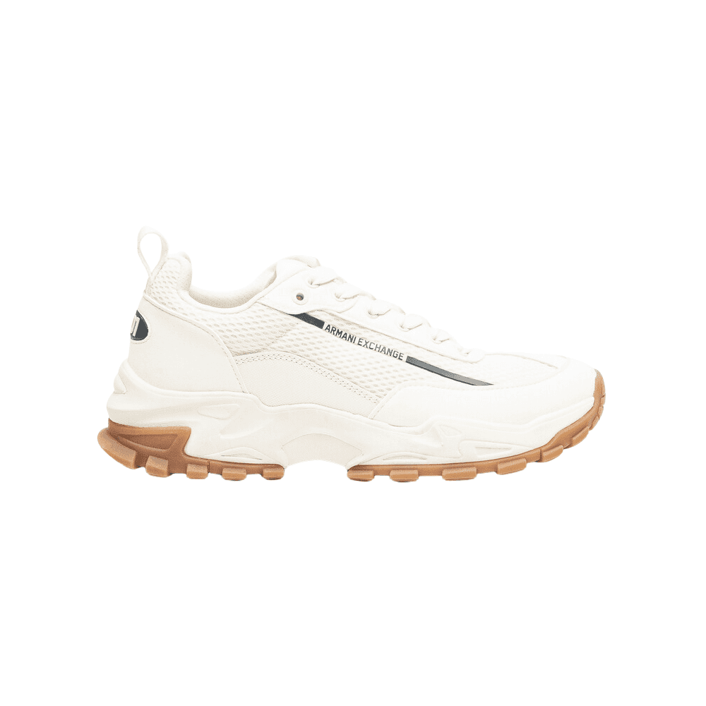 Chunky Sole Mesh/Suede Cream Trainer