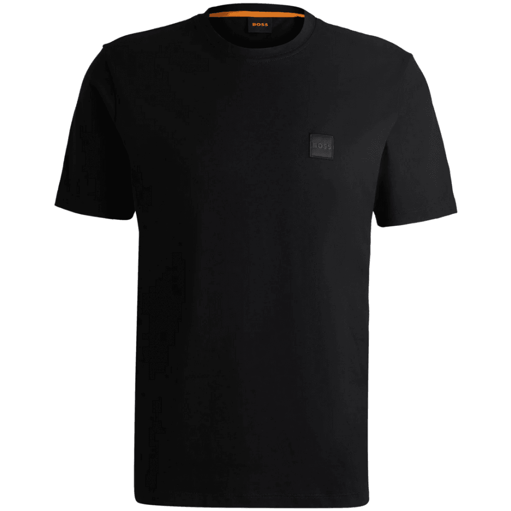 Tales Cotton Relaxed Fit Black T-Shirt