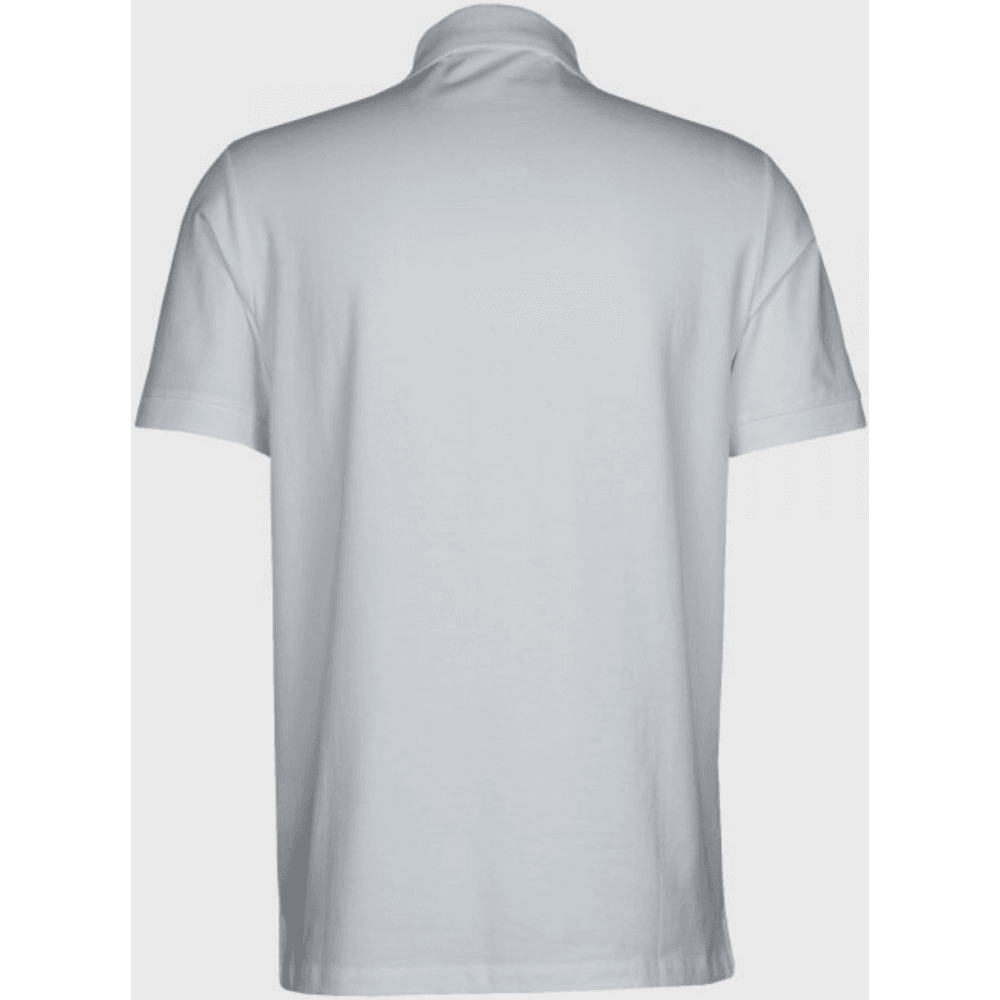 Cotton Embroidered Karl Logo White Polo Shirt