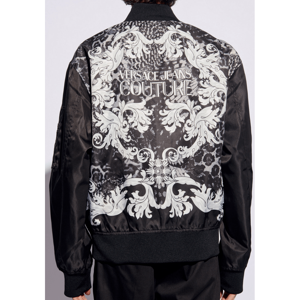 Baroque Logo Black/White Bomber Jacket