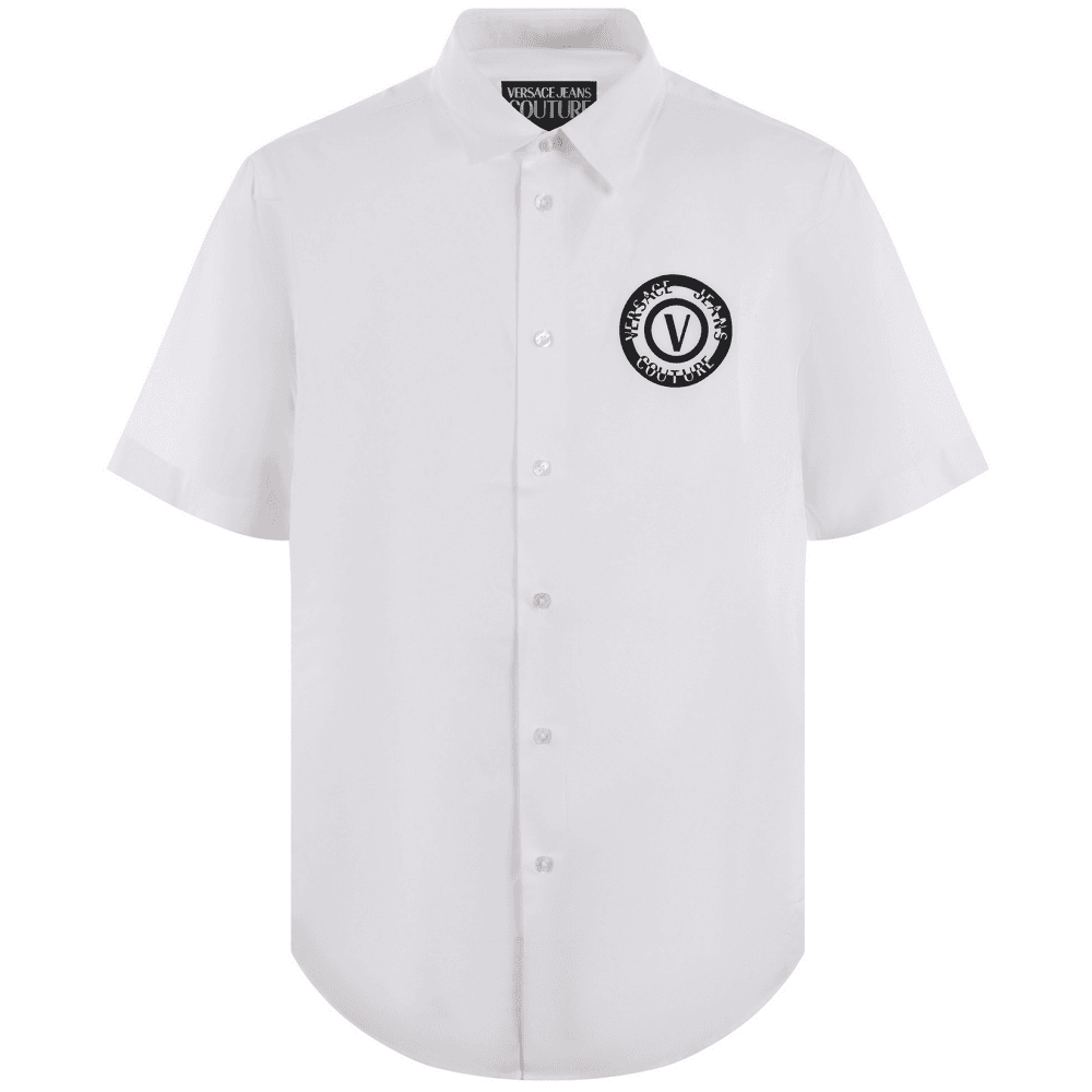 Printed Logo White Short Sleeve Shirt