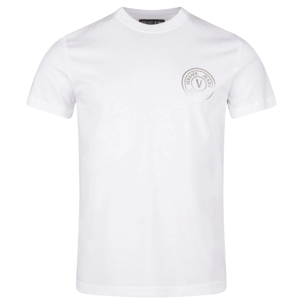 Basic V-Emblem Logo White/Gold T-Shirt