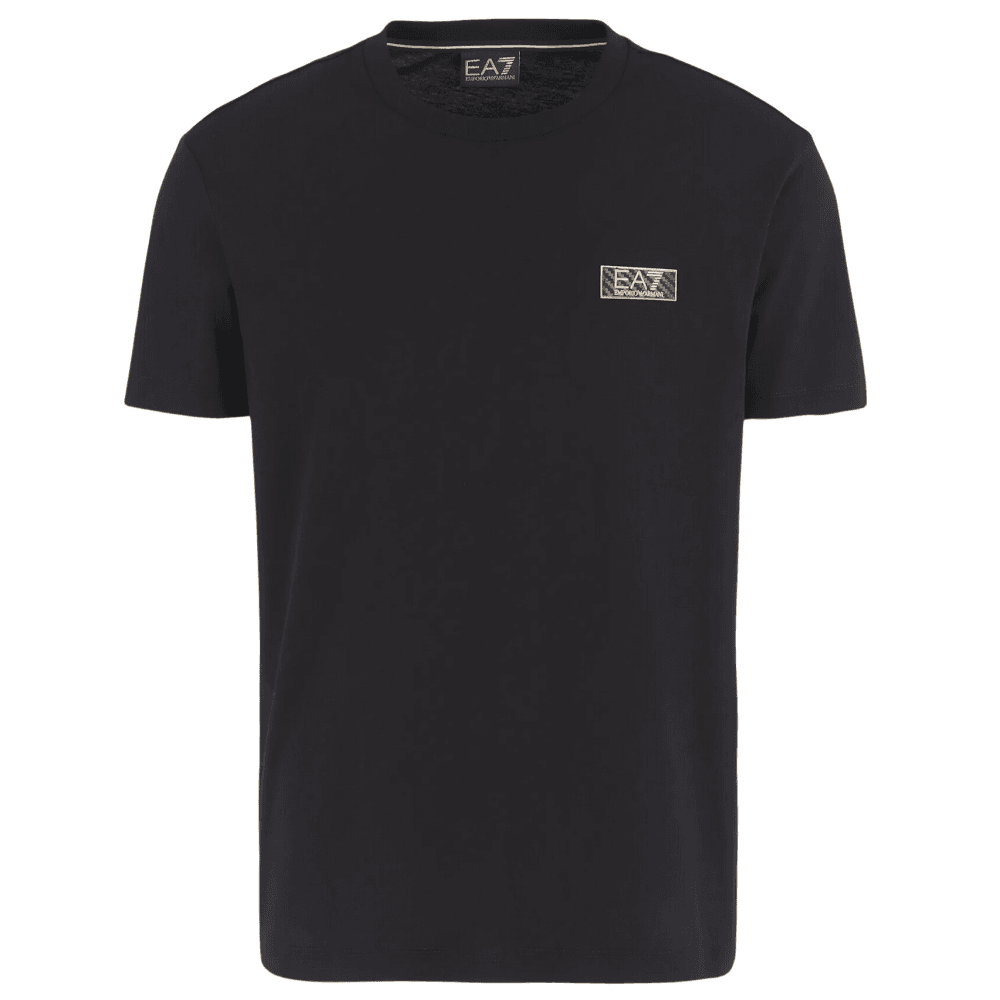 Gold Plaque Logo Black T-Shirt