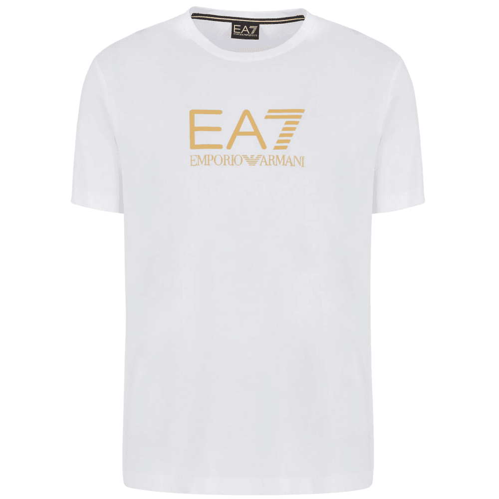Gold Graphic Logo White T-Shirt