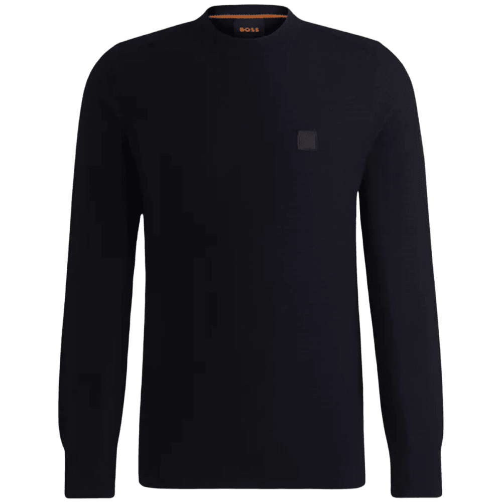 Anion Regular Fit Navy Knitted Sweatshirt