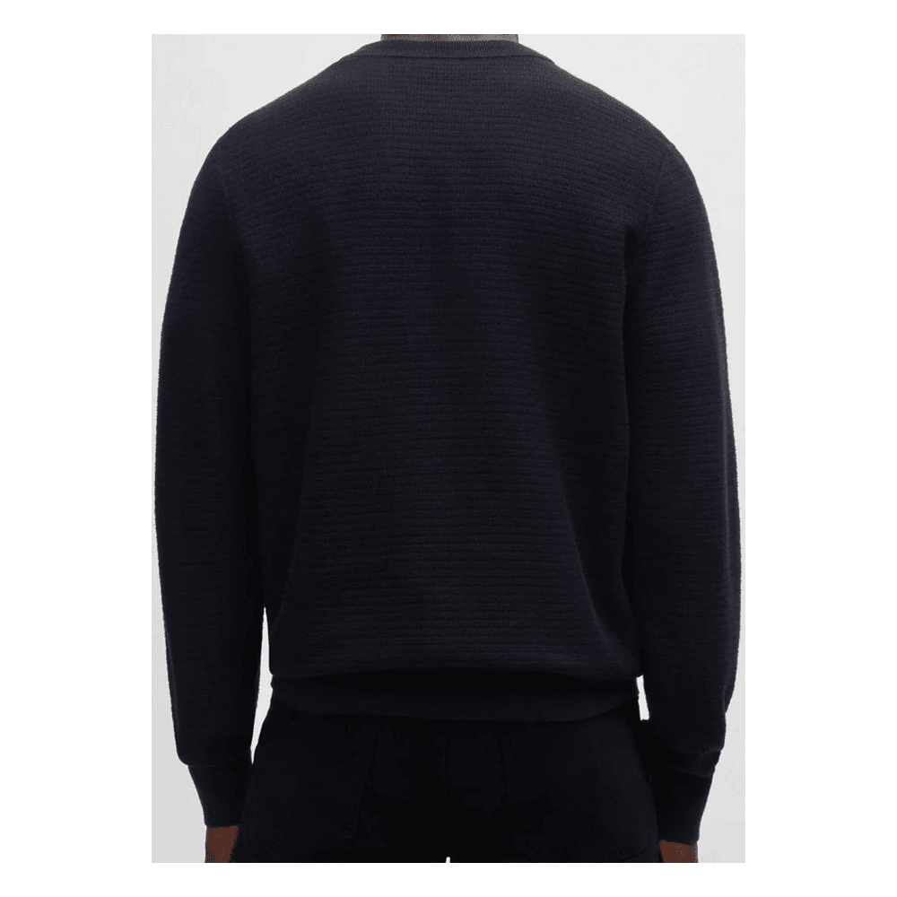 Anion Regular Fit Navy Knitted Sweatshirt