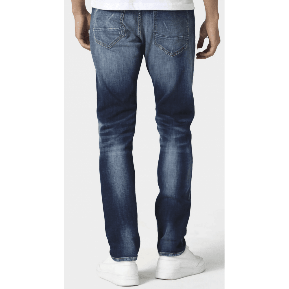 Todd 1022 Slim Fit Ripped Dark Wash Blue Jeans