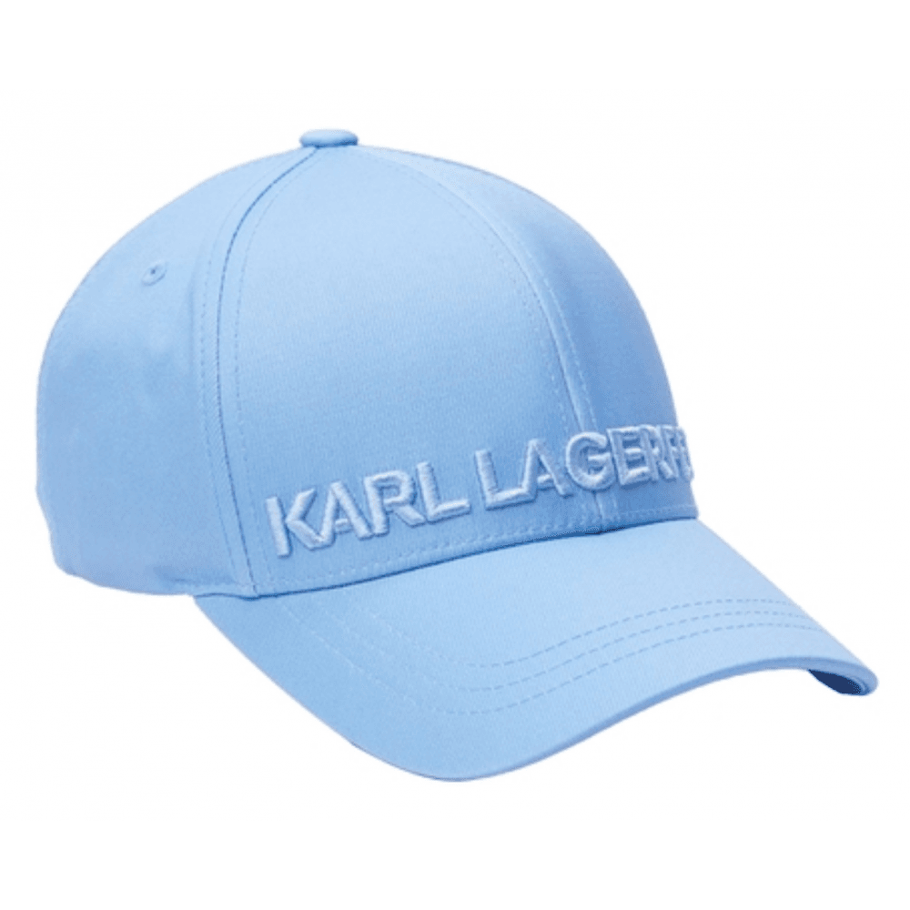Embroidered Karl Logo Blue Cap