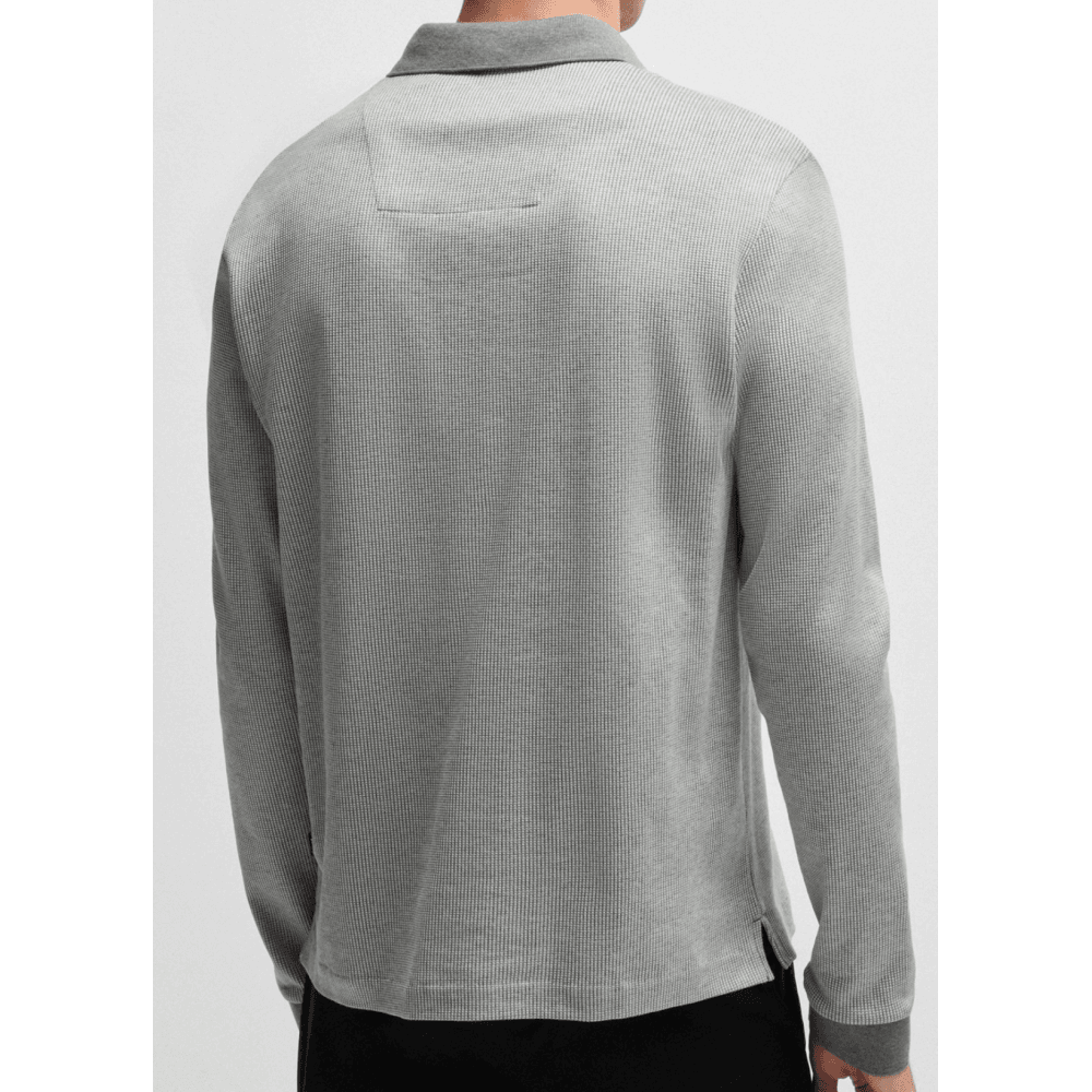 H-Pado Long Sleeve Grey Polo Shirt