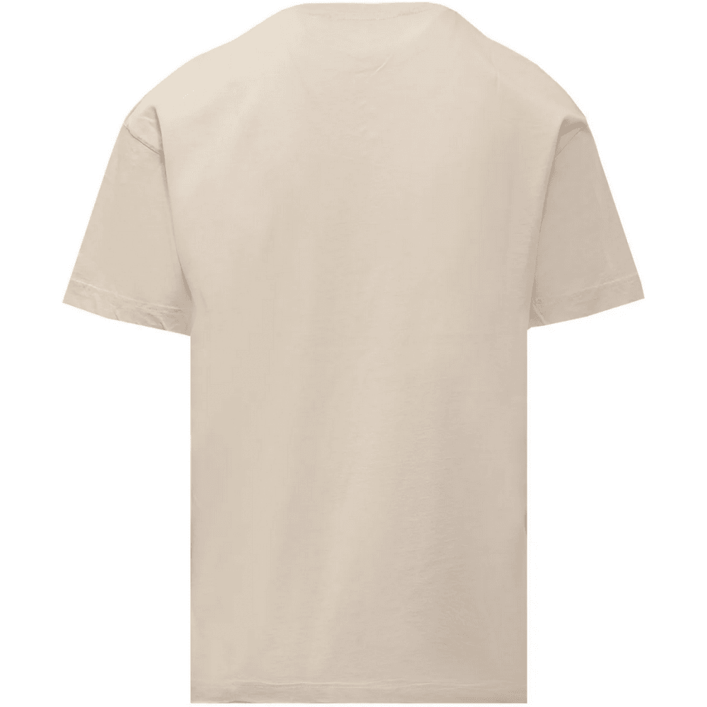 Circular Print Logo Beige T-Shirt