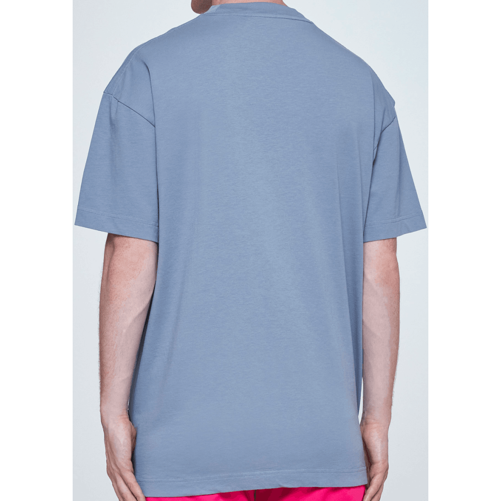 Neck Logo Oversized Blue/Pink T-Shirt