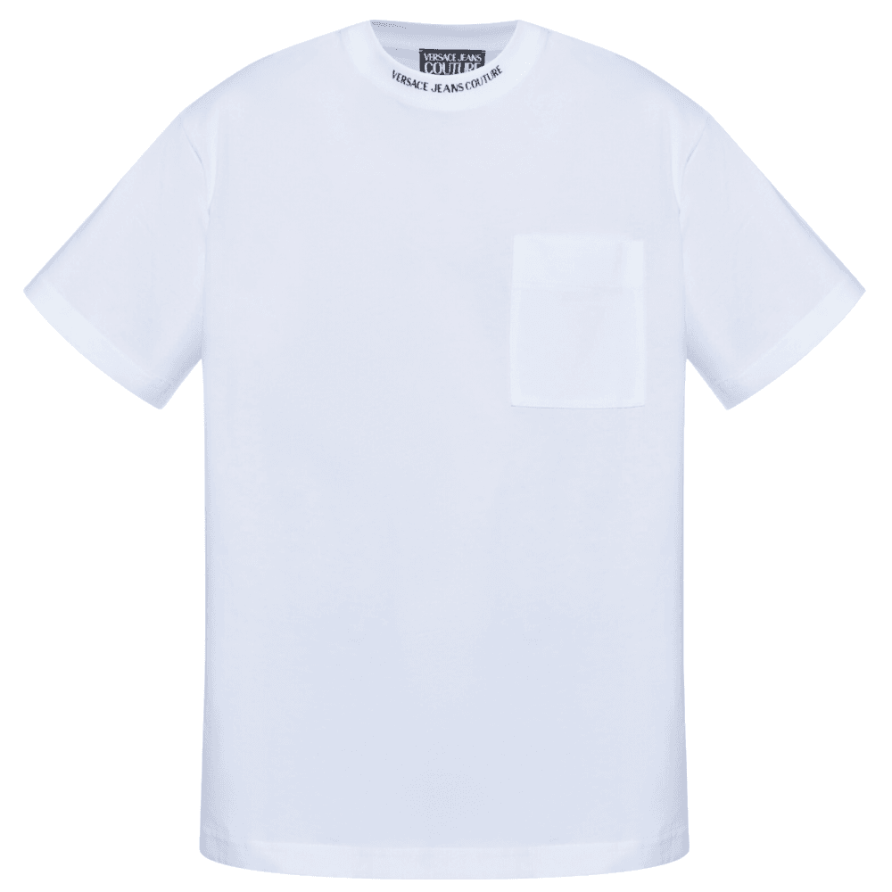 Chain Logo White Pocket T-Shirt