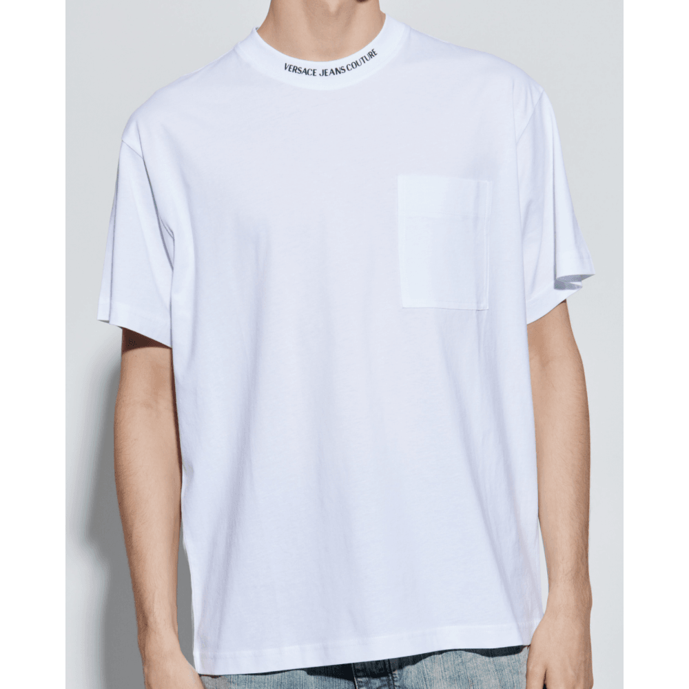 Chain Logo White Pocket T-Shirt