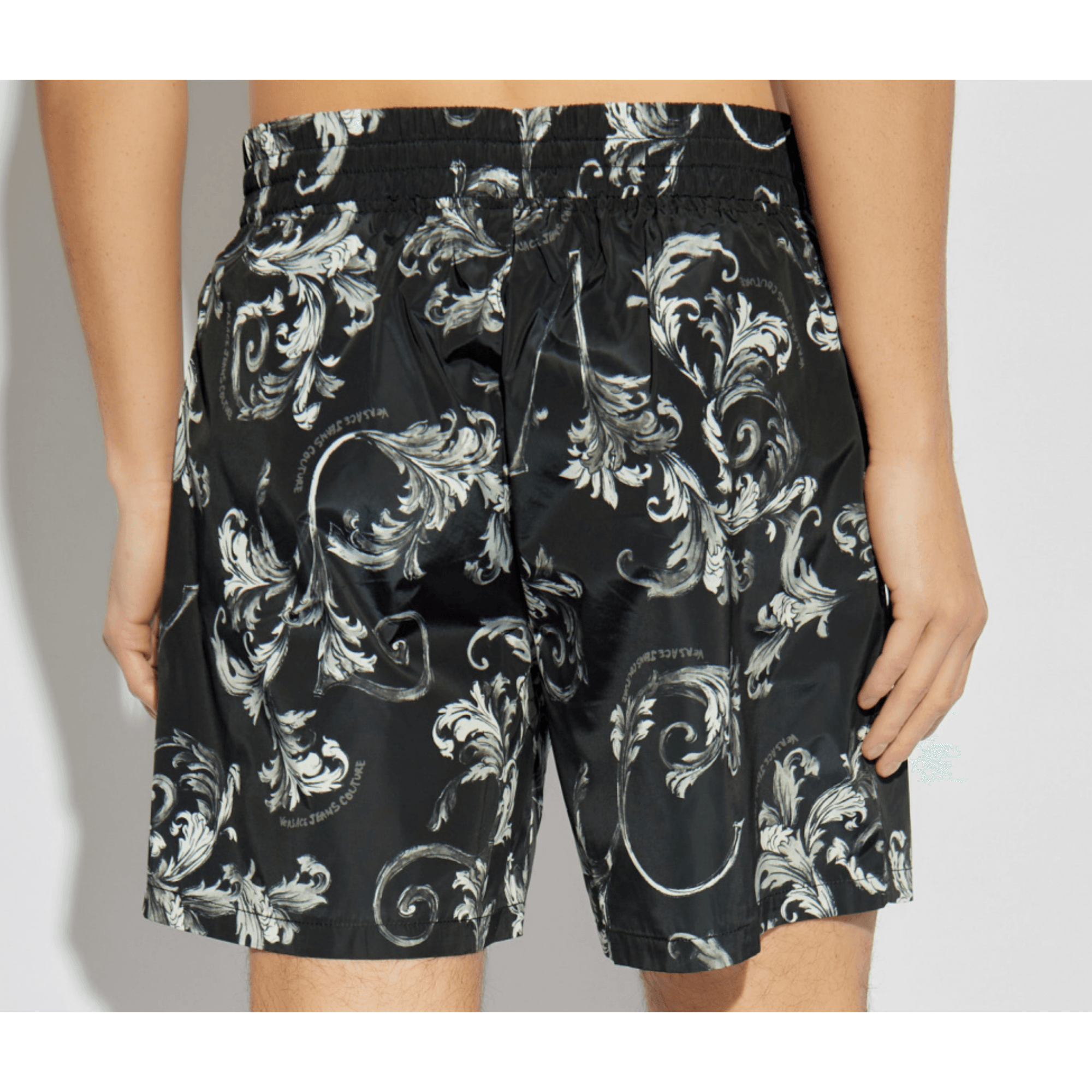 Nylon Baroque All Over Black Shorts