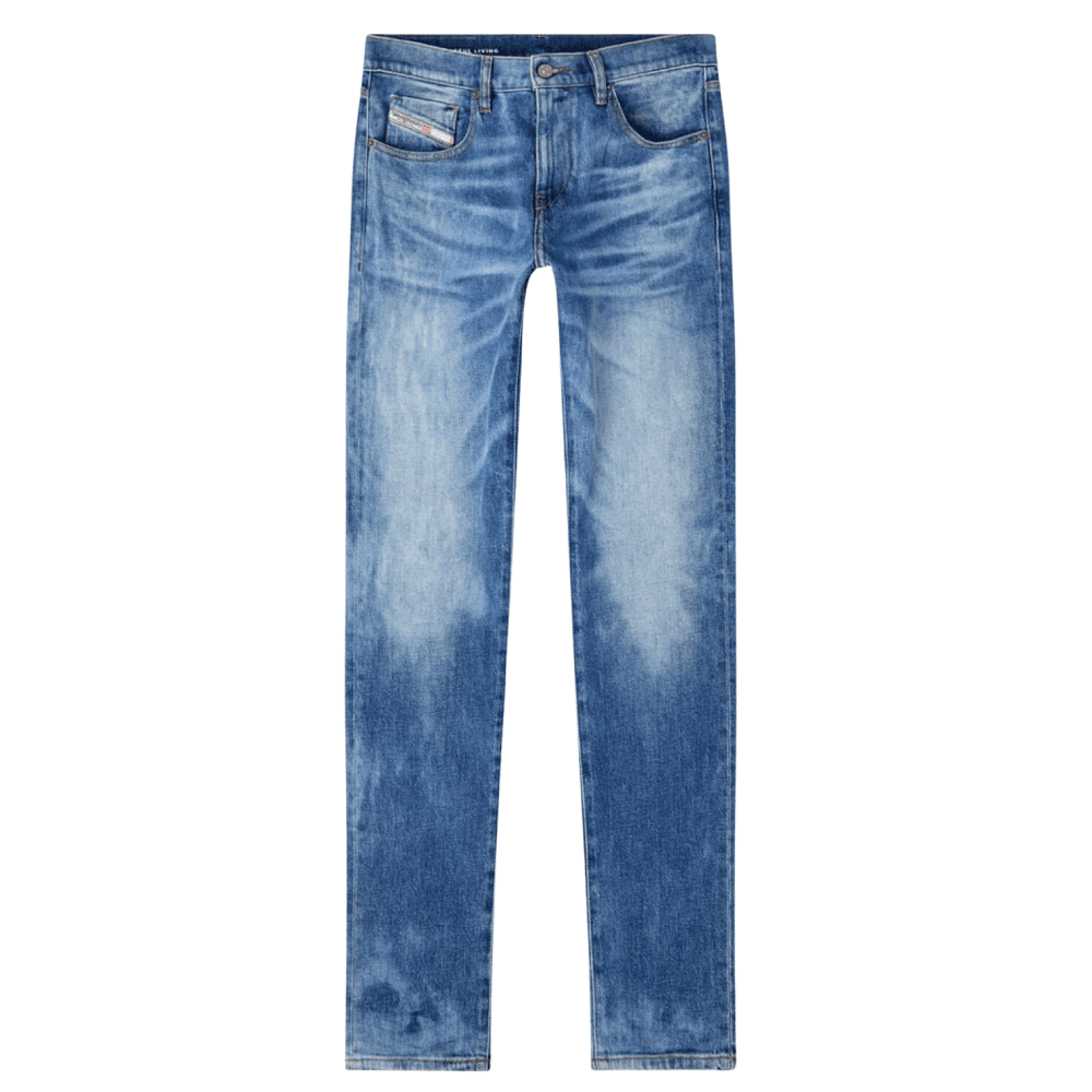 2019 D-STRUKT Slim Fit Mid Wash Blue Jeans
