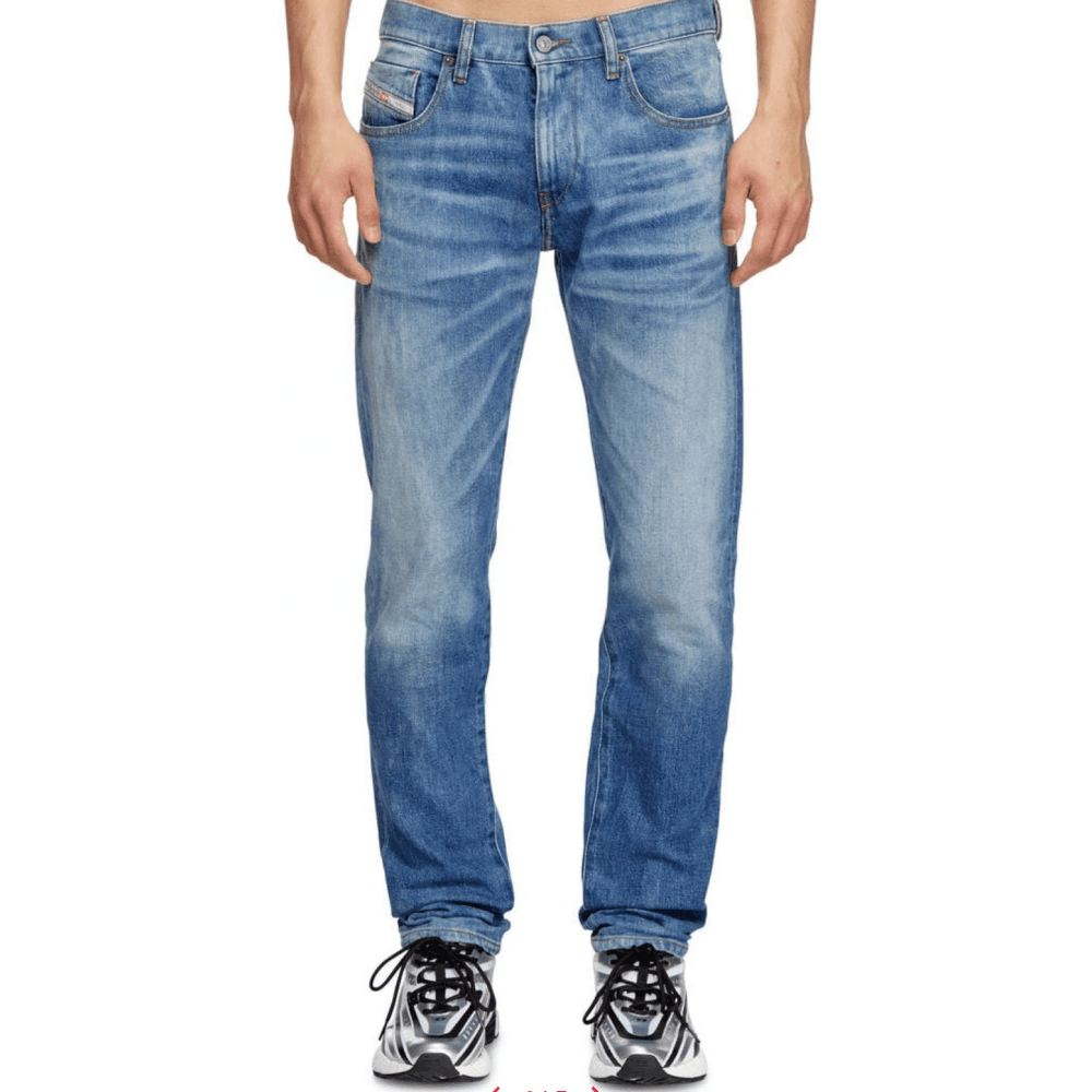 2019 D-STRUKT Slim Fit Mid Wash Blue Jeans