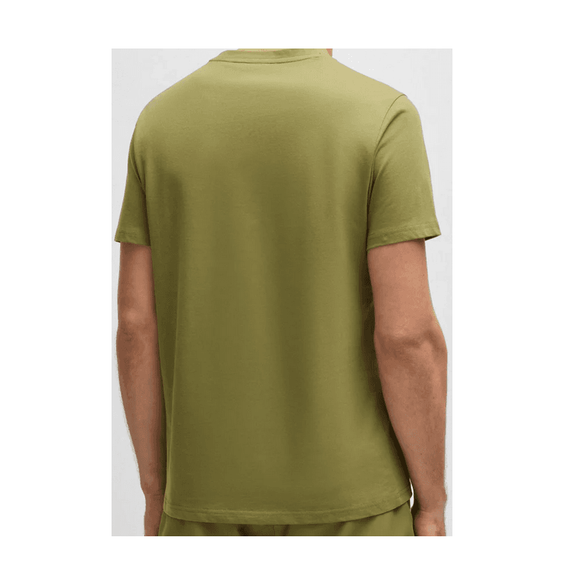 RN Logo Print Regular Fit Green T-Shirt