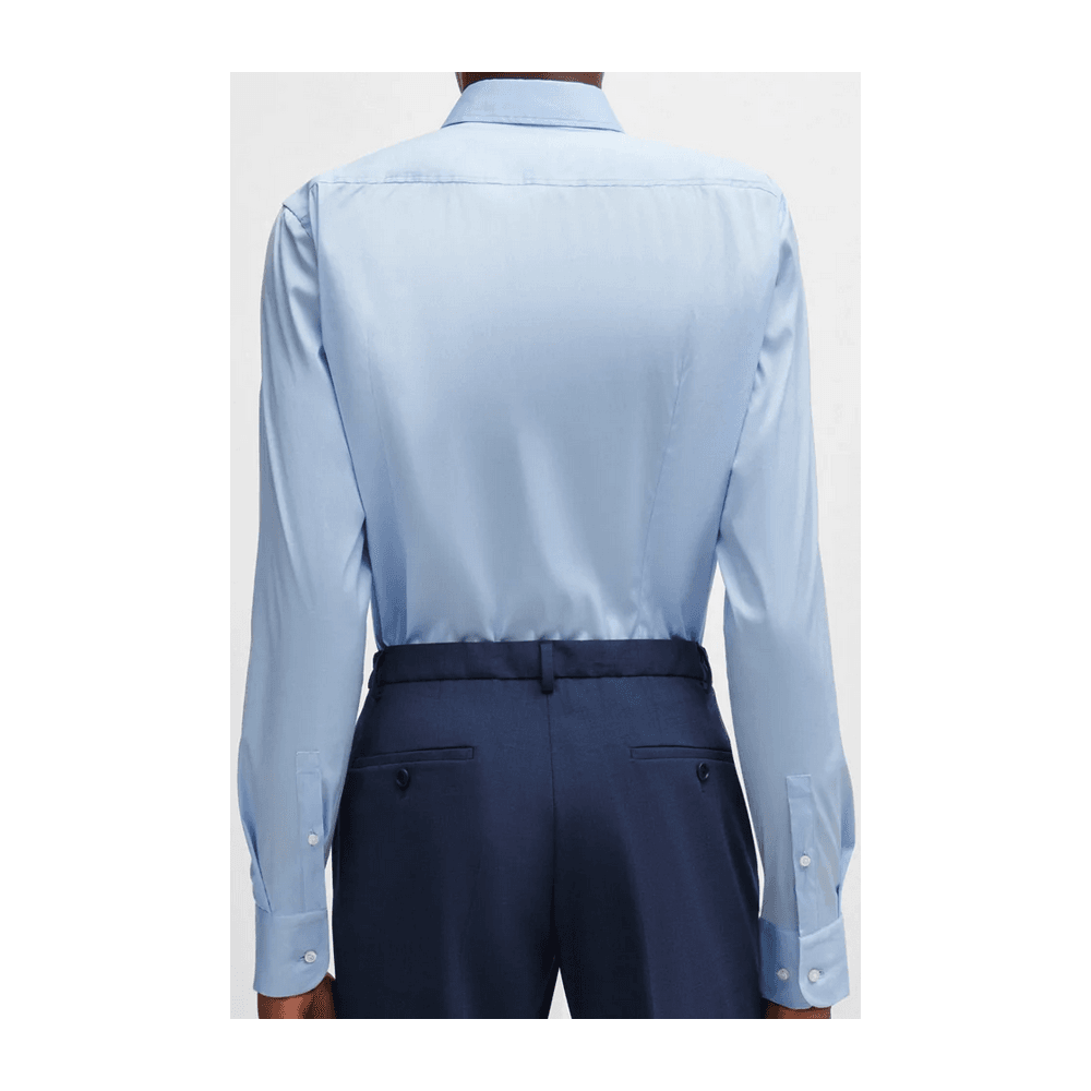 P-Hank-Spread Slim Fit Light Blue Shirt