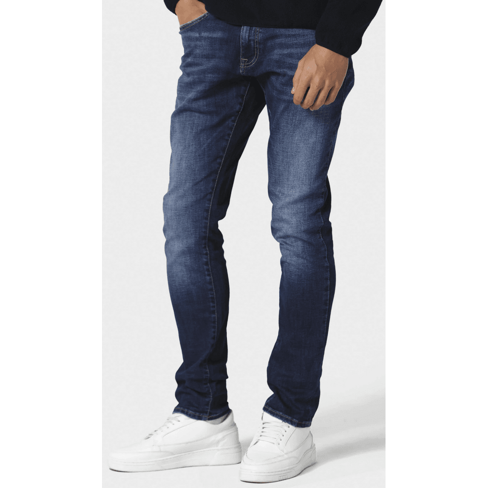 TODD 1020 Slim Fit Dark Blue Jeans