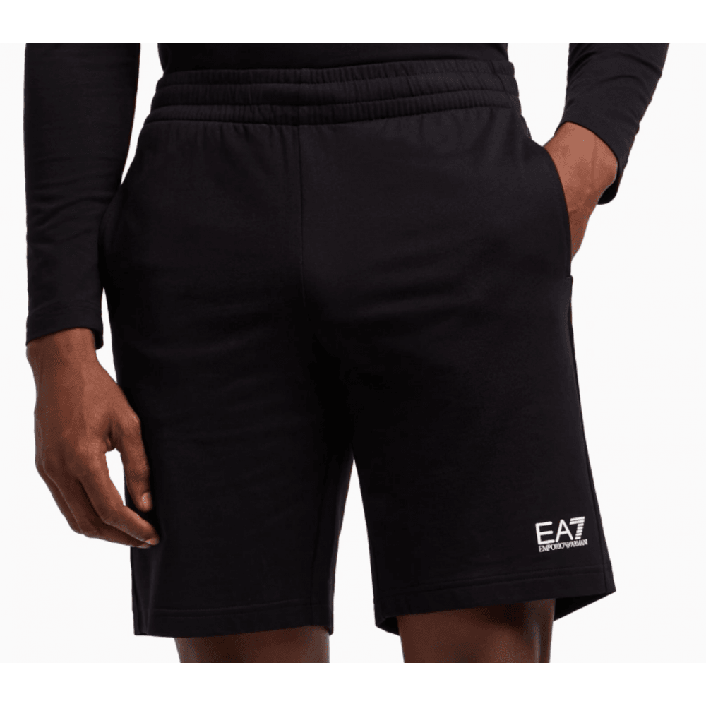 Core Id Black/White Cotton Shorts