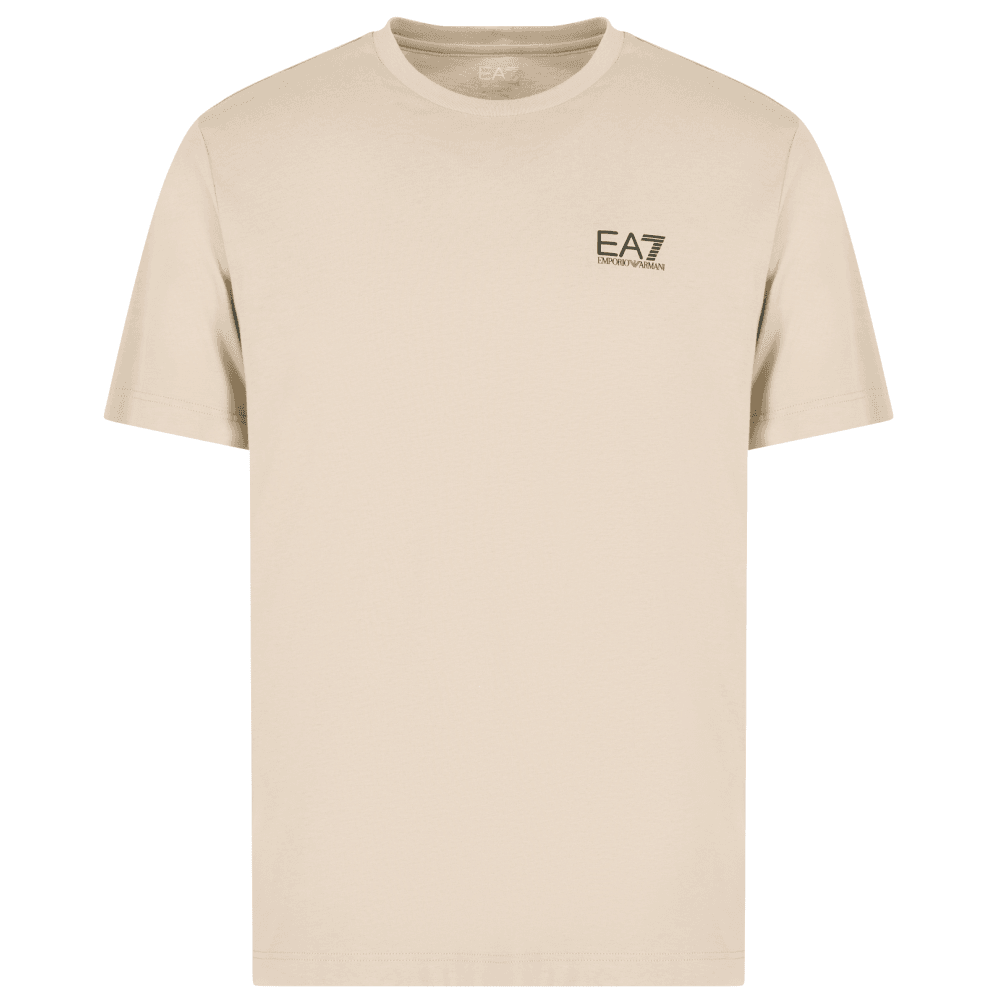 Cotton Basic Logo Beige T-Shirt