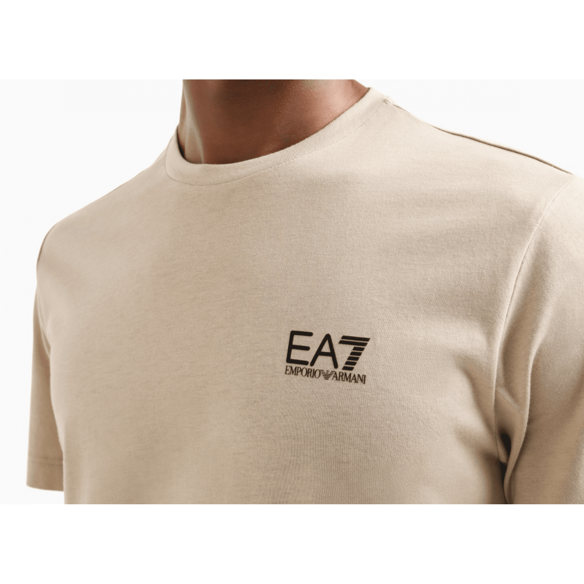 Cotton Basic Logo Beige T-Shirt