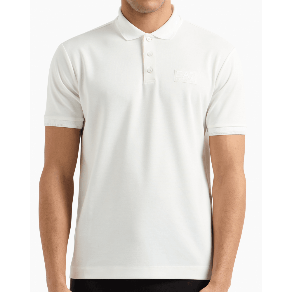 Lux Cotton Ink White Polo Shirt