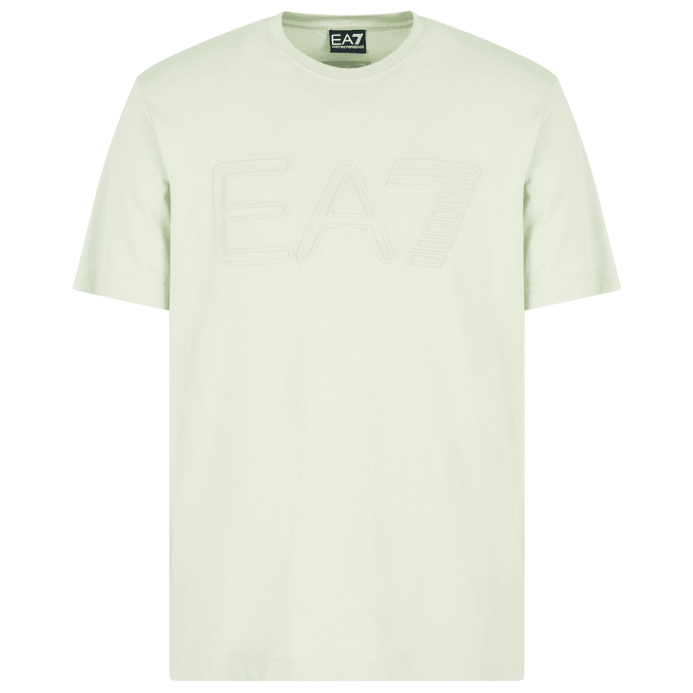 Large Embossed Logo Pastel Green T-Shirt