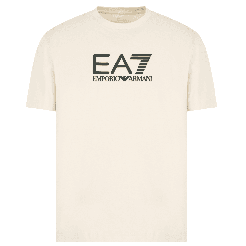 Rubberised Logo Beige T-Shirt