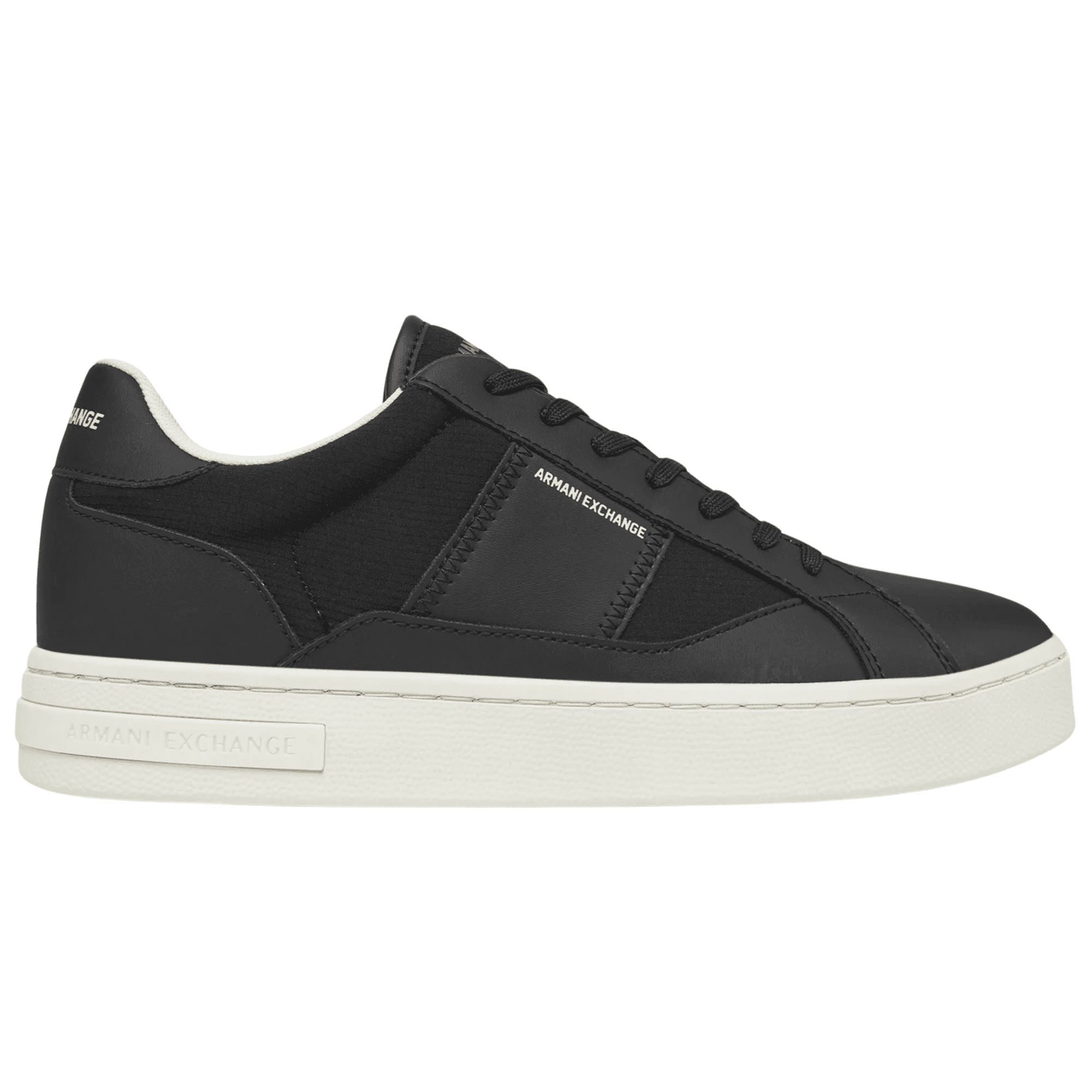 Low Top Colour Block Black Sneaker Trainer