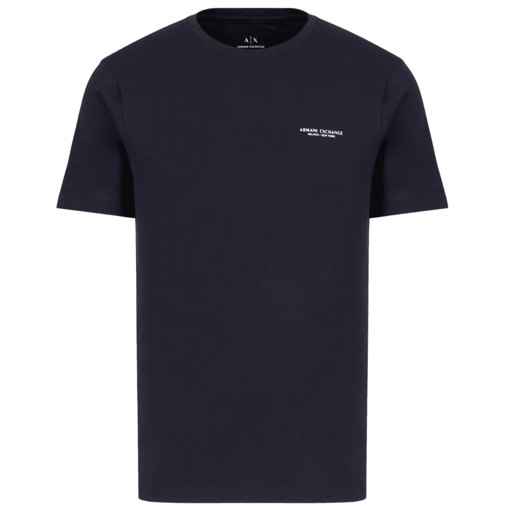 Cotton Milano Print Navy T-Shirt