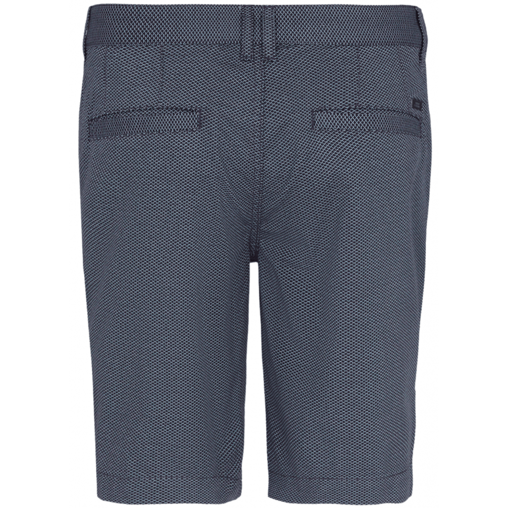 Slim Fit Textured Blue Shorts