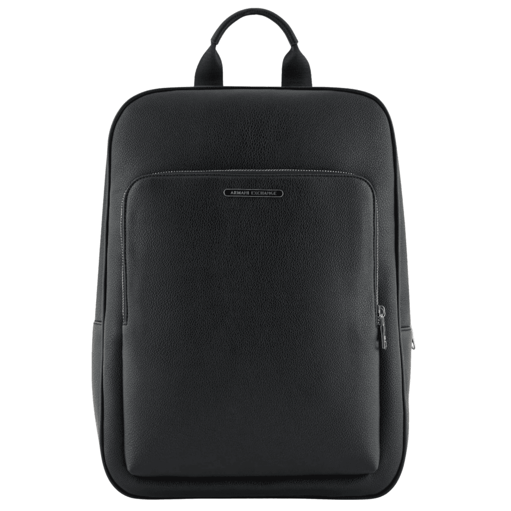 Minimal Eco-Leather Black Backpack