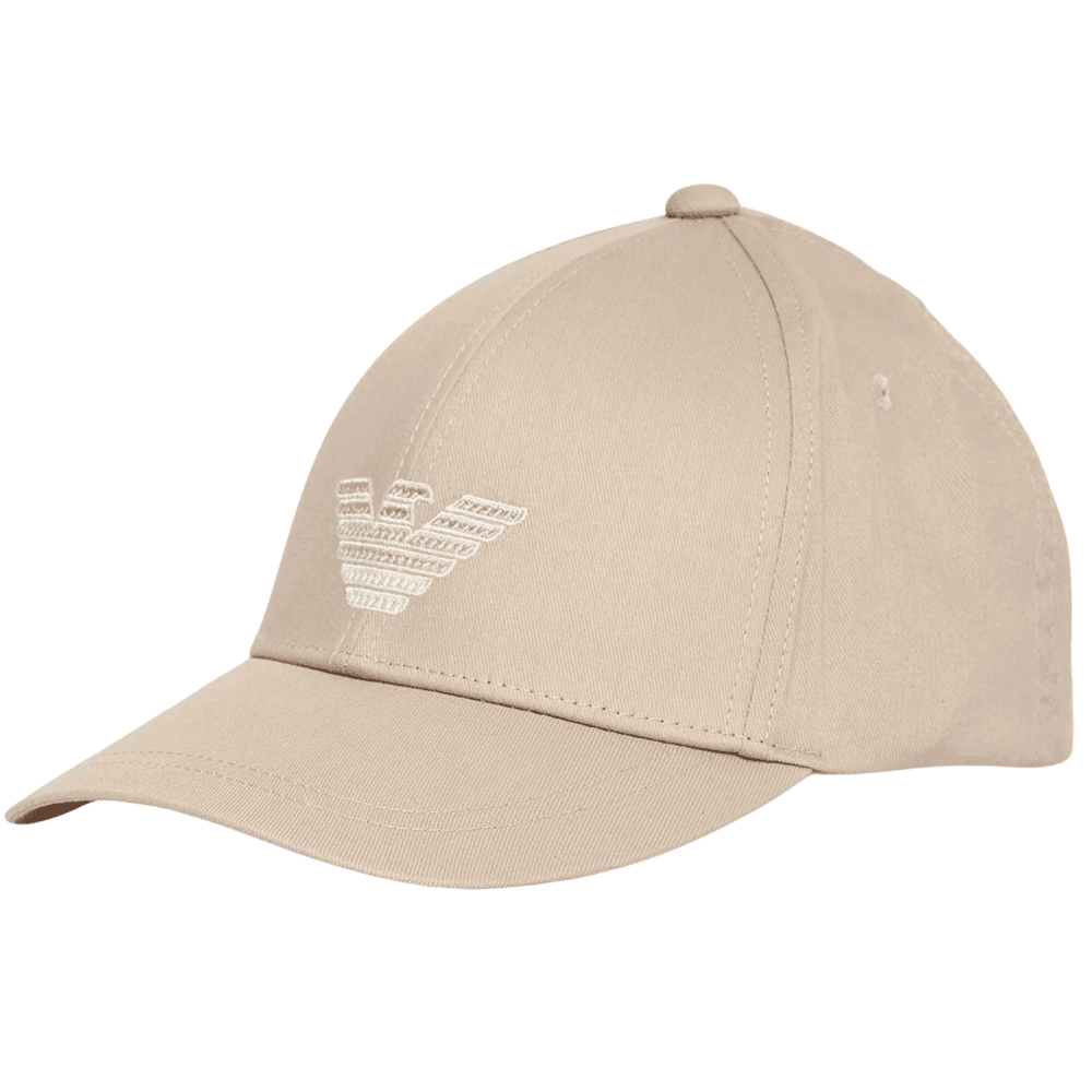 Embroidered Eagle Logo Beige Cap