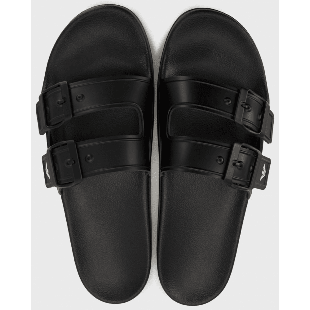 Buckle Effect Black Sliders