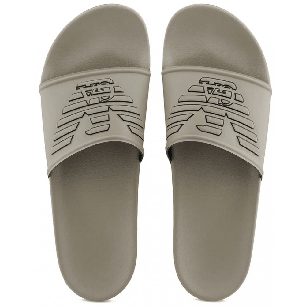 Eagle Logo Beige Rubber Slider