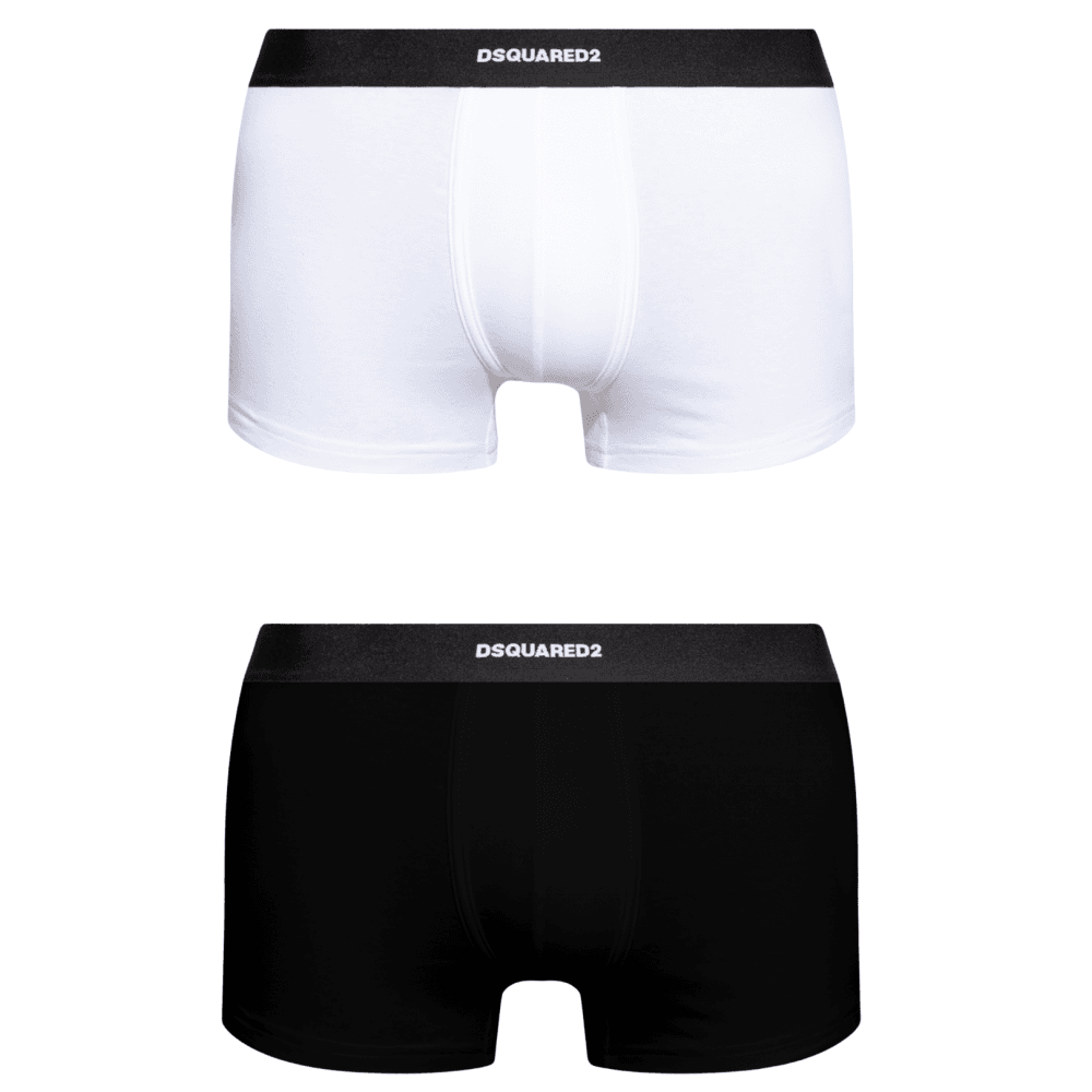 Cotton 2Pack Black/White Boxers