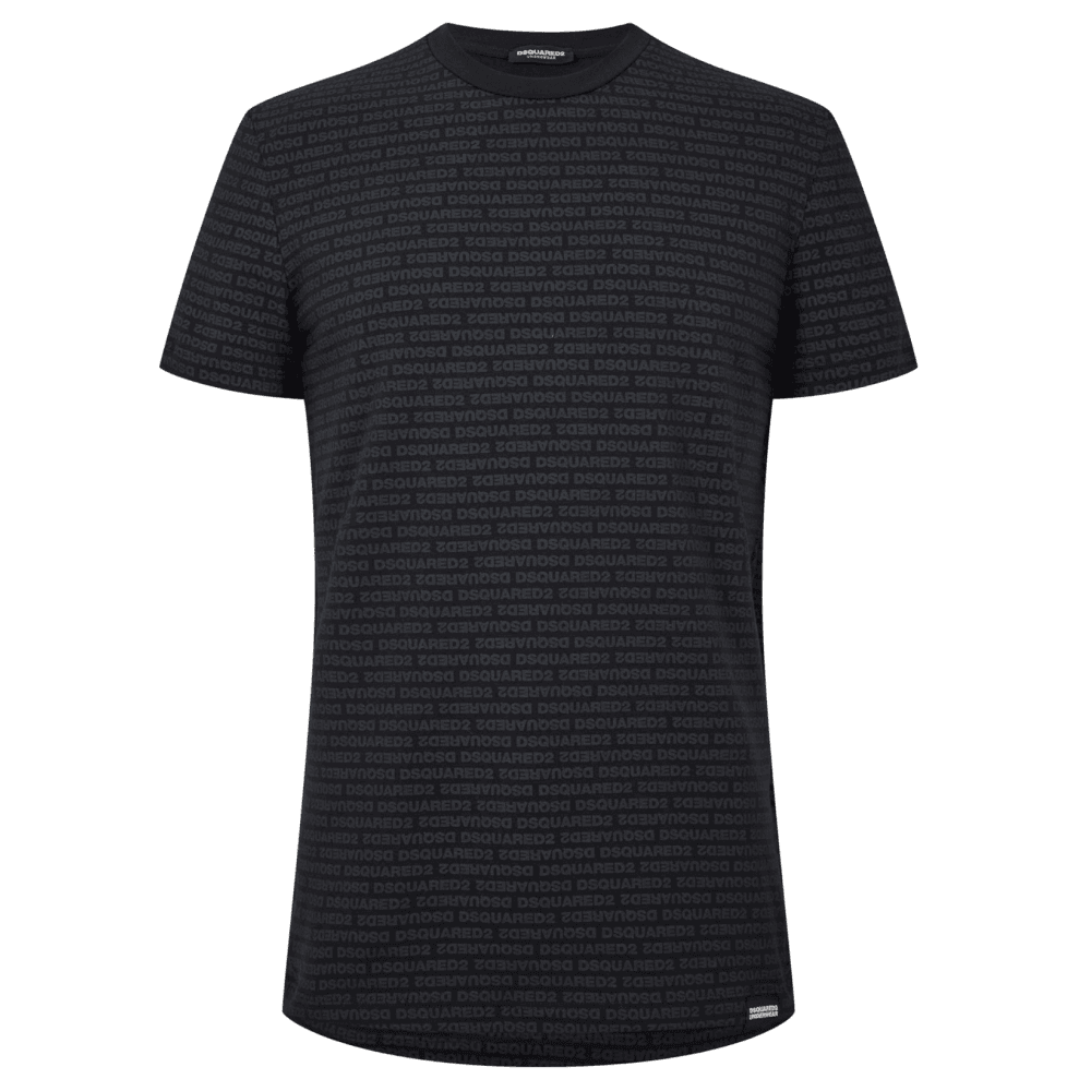 All Over Logo Black T-Shirt