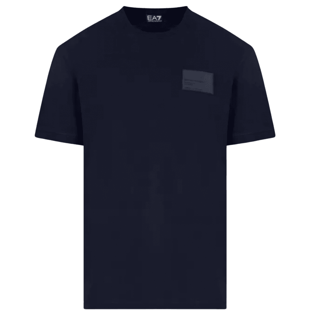 Rubber Stamp Logo Navy Regular Fit T-Shirt