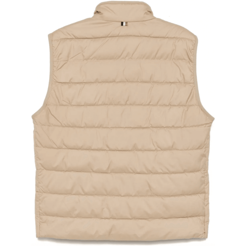 H-Cenito Logo Print Beige Gilet