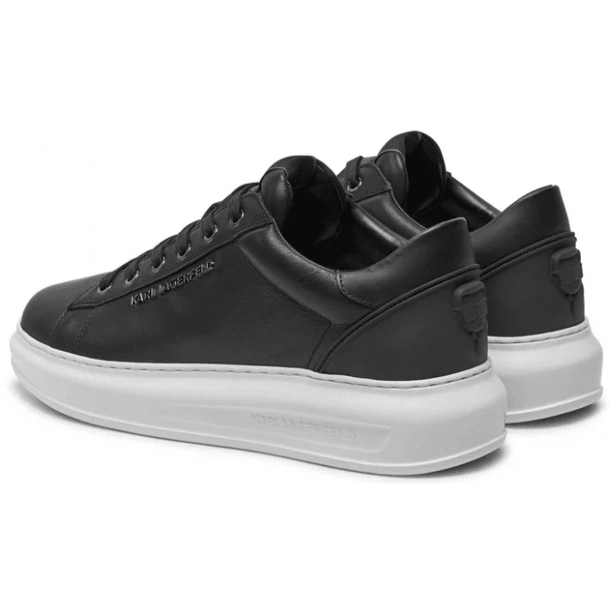 Kapri Metal Logo Leather Black/White Sneaker