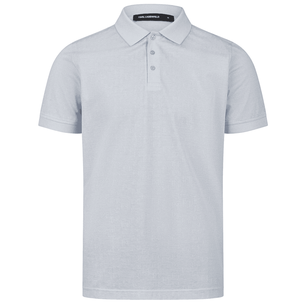 Cotton Monogram Logo Sky Blue Polo Shirt